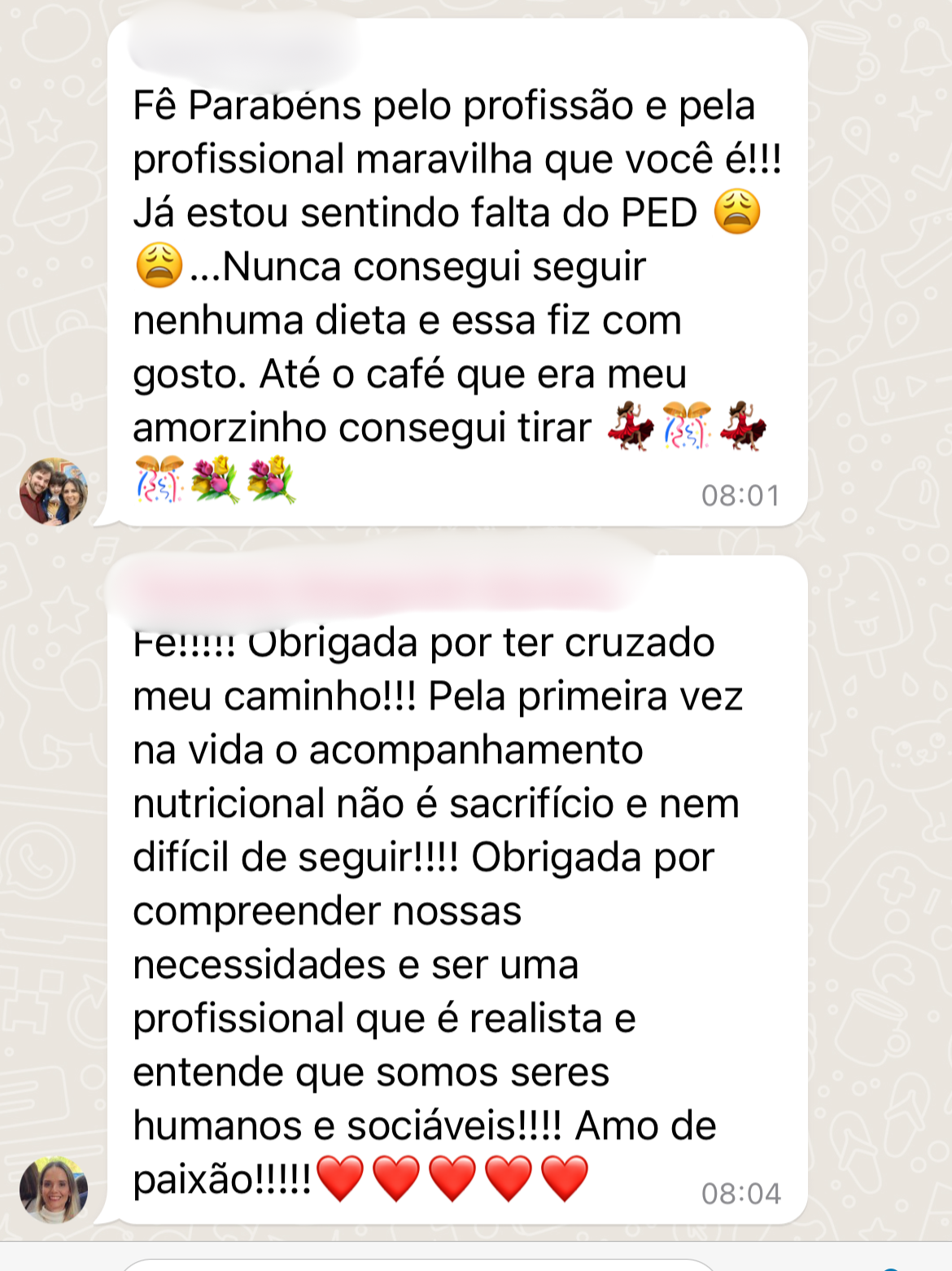 Depoimentos: já sinto falta do PED