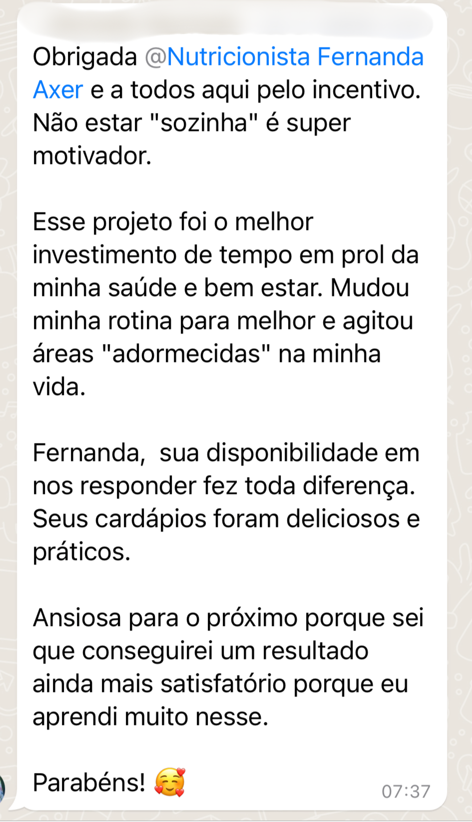 Depoimento: melhor investimento em saúde e bem-estar
