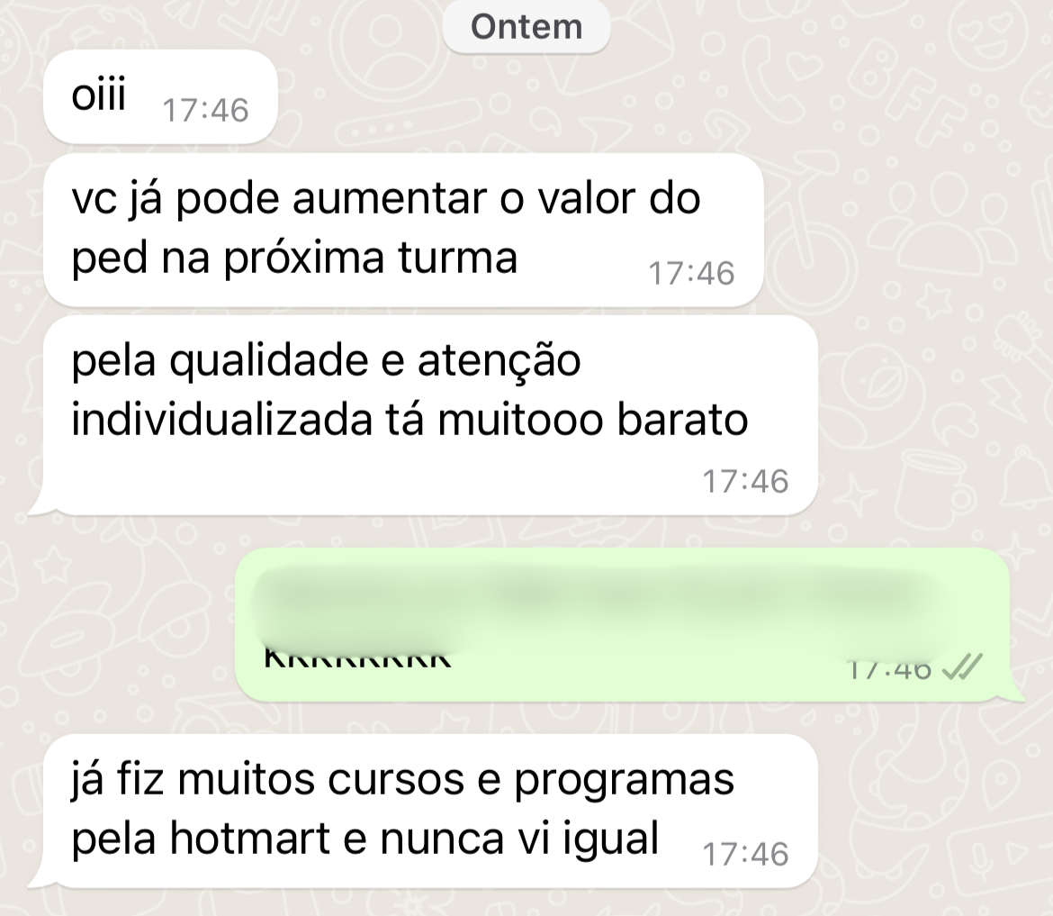 Depoimento: pode aumentar o valor, nunca vi programa igual