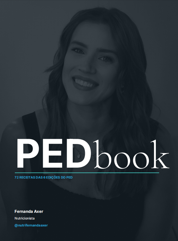 Capa do PEDbook · 72 receitas das 6 edições do PED