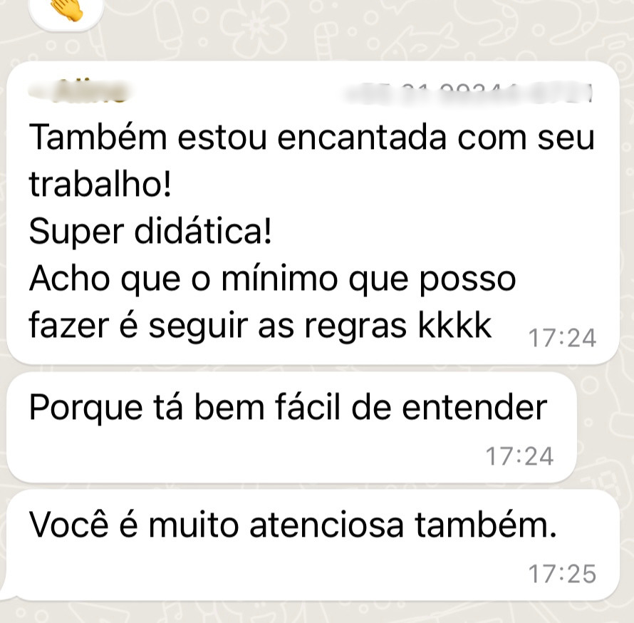 Depoimento: super didática e atenciosa